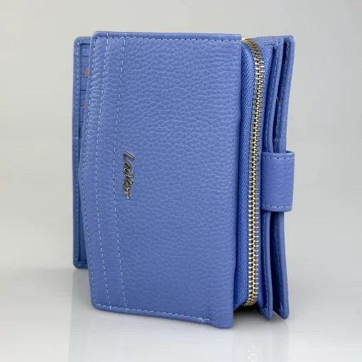 Δερμάτινο Γυναικείο Πορτοφόλι Lavor 1-6019 Γαλάζιο