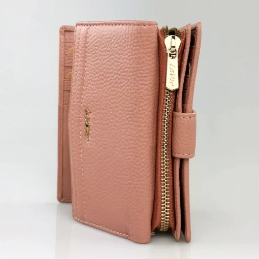 Δερμάτινο Γυναικείο Πορτοφόλι Lavor 1-6019 Ροζ Ανοιχτό