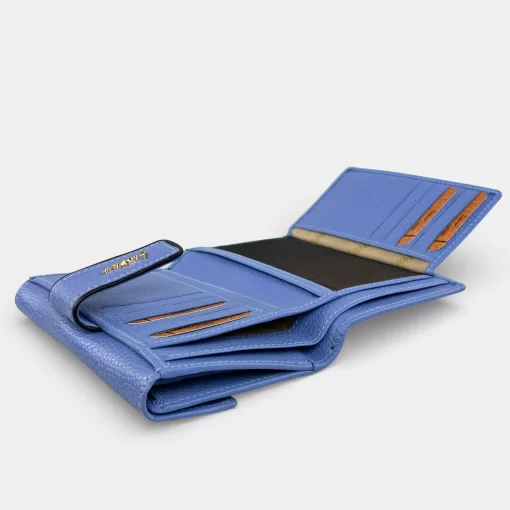 Lavor Δερμάτινο γυναικείο πορτοφόλι 1-6038-Γαλάζιο