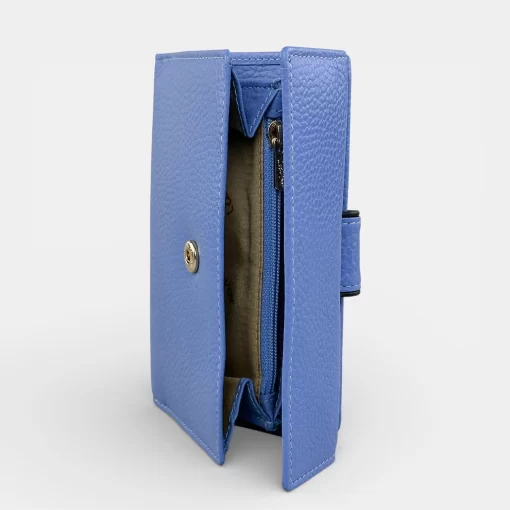 Lavor Δερμάτινο γυναικείο πορτοφόλι 1-6038-Γαλάζιο