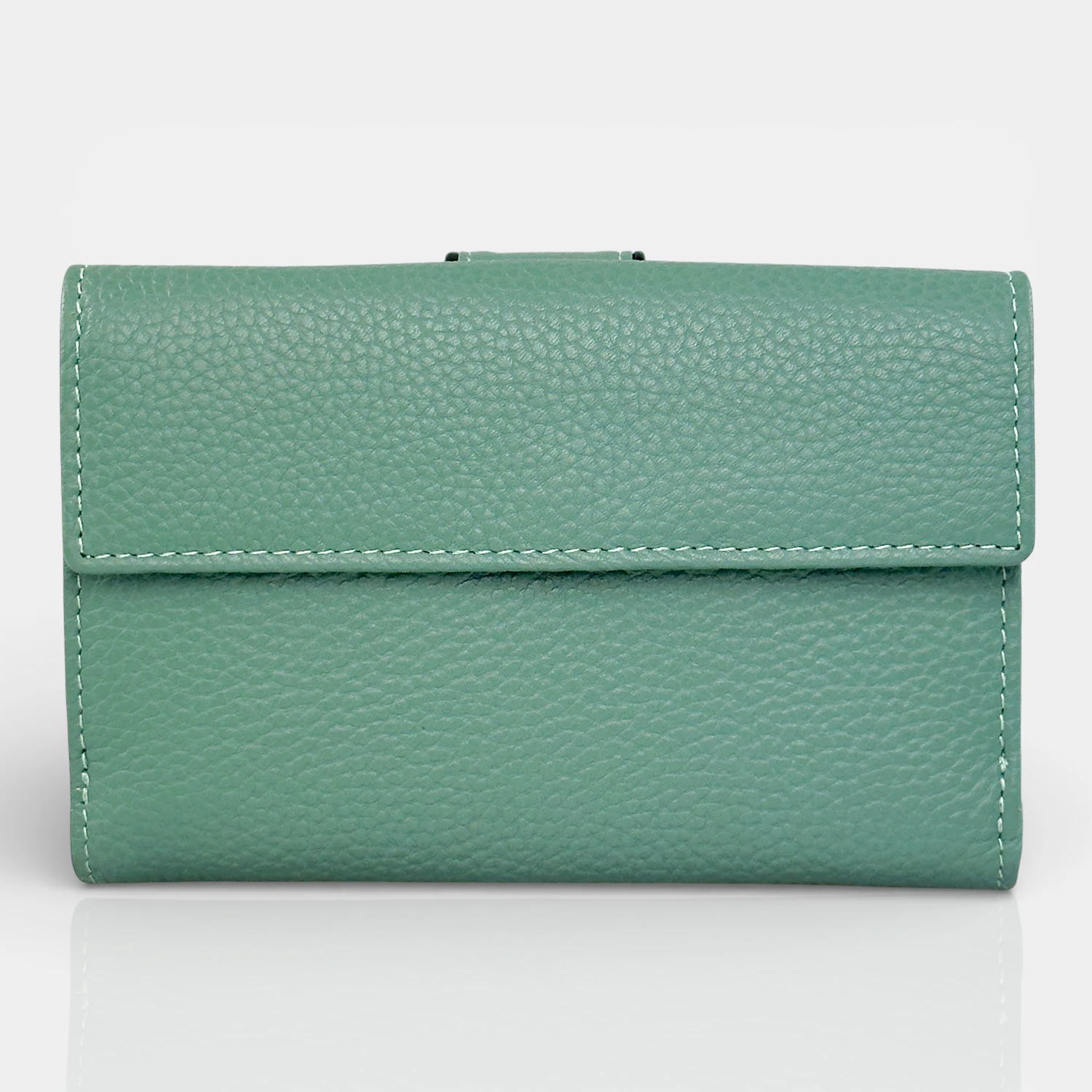 Lavor δερμάτινο γυναικείο πορτοφόλι 1-6038 σε χρώμα μέντας με κούμπωμα