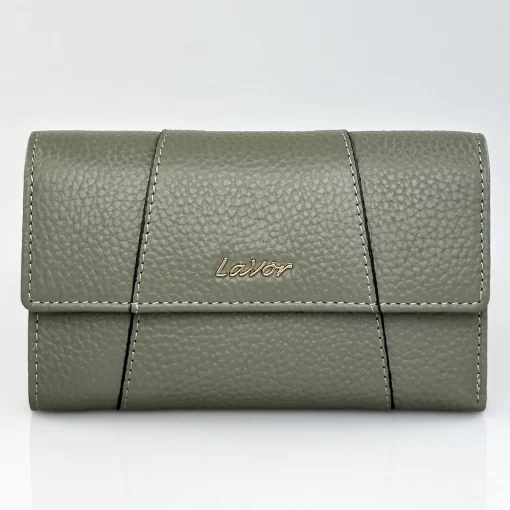 Δερμάτινο Γυναικείο Πορτοφόλι Lavor 1-6071 Χακί