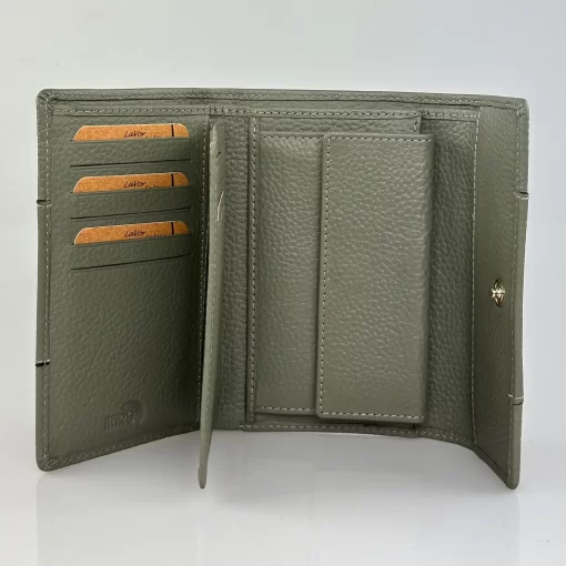 Δερμάτινο Γυναικείο Πορτοφόλι Lavor 1-6071 Χακί