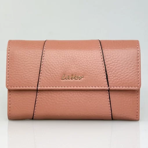 Δερμάτινο Γυναικείο Πορτοφόλι Lavor 1-6071 Ροζ