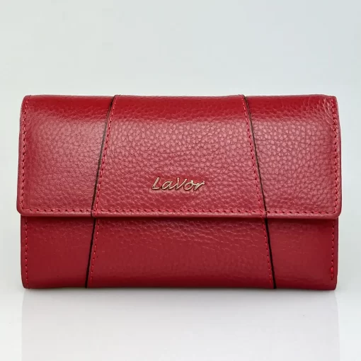 Δερμάτινο Γυναικείο Πορτοφόλι Lavor 1-6071 Κόκκινο