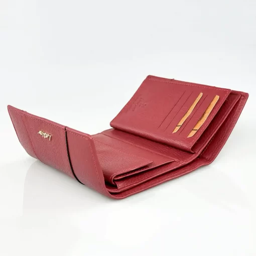 Δερμάτινο Γυναικείο Πορτοφόλι Lavor 1-6071 Κόκκινο