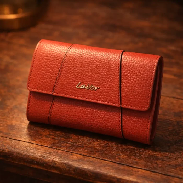Δερμάτινο γυναικείο πορτοφόλι Lavor 1-6071 τερακότα