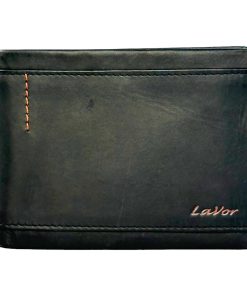 Lavor Δερμάτινο αντρικό πορτοφόλι Μεσαίου Μεγέθους 1-6083 Μαύρο