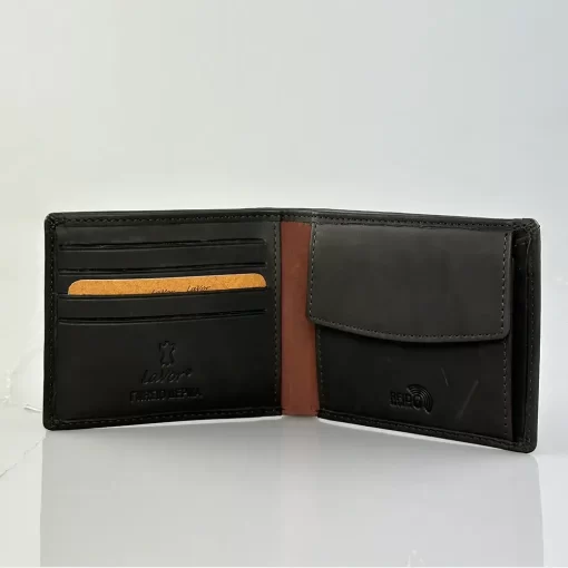 Lavor Δερμάτινο Ανδρικό Πορτοφόλι Slim Μικρού Μεγέθους με RFID Προστασία 1-6152 Καφέ