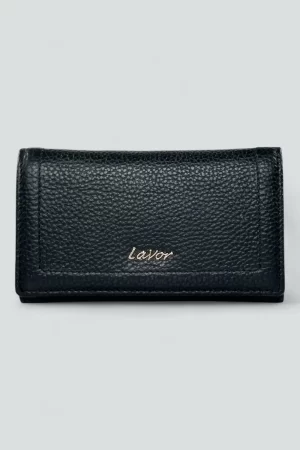 Δερμάτινο Γυναικείο Πορτοφόλι Lavor με RFID Προστασία 1-6156 ΜΑΥΡΟ