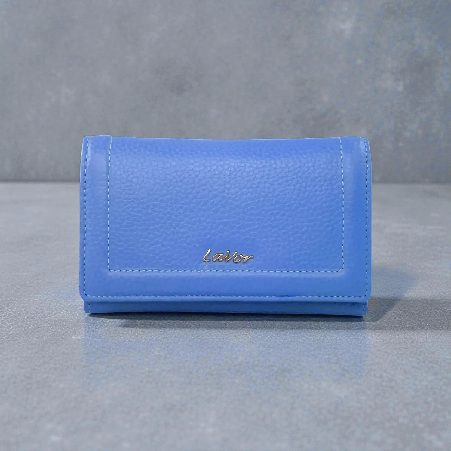 Δερμάτινο γυναικείο πορτοφόλι Lavor 1-6156 Γαλάζιο με RFID