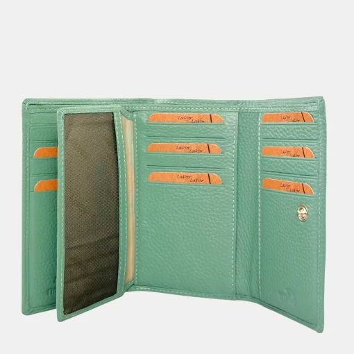 Δερμάτινο Γυναικείο Πορτοφόλι Lavor 1-6156 Γαλάζιο