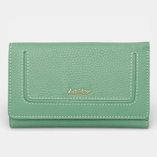 Δερμάτινο Γυναικείο Πορτοφόλι Lavor 1-6158 Μέντα