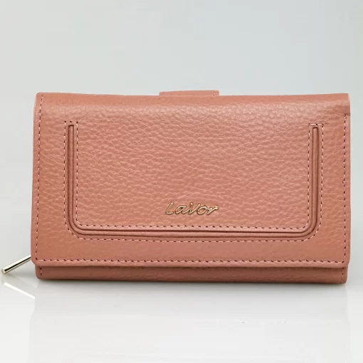 Δερμάτινο Γυναικείο Πορτοφόλι Lavor 1-6158 Ροζ