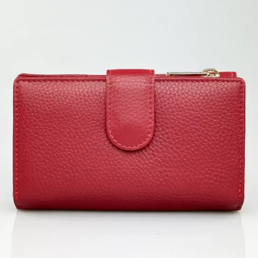 Δερμάτινο Γυναικείο Πορτοφόλι Lavor 1-6158 Κόκκινο
