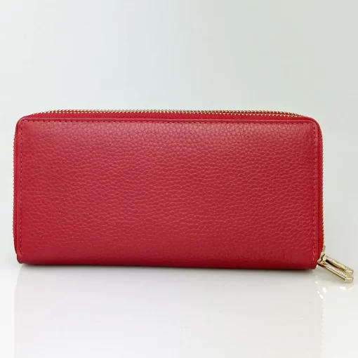 Μεγάλο Δερμάτινο Γυναικείο Πορτοφόλι με RFID Lavor 1-6159 Κόκκινο