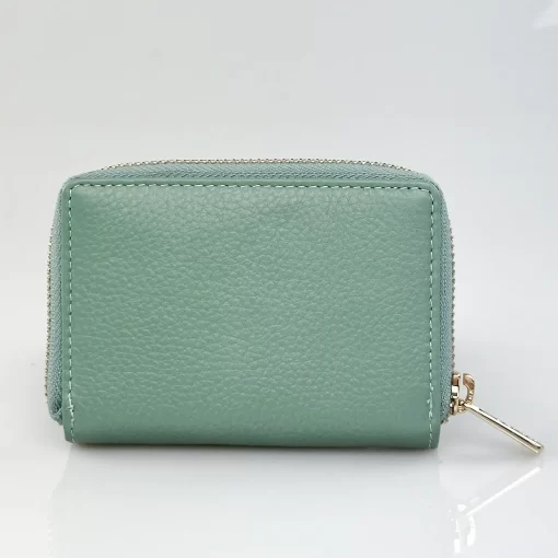 Δερμάτινο Γυναικείο Πορτοφόλι Μικρού Μεγέθους με RFID Προστασία Lavor 1-6165 Μέντα