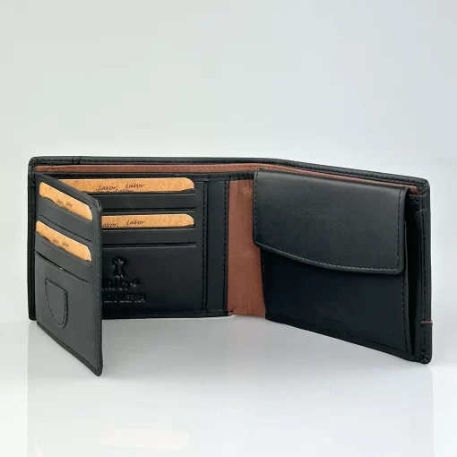 Δερμάτινο αντρικό πορτοφόλι Lavor 1-6170 Μαύρο