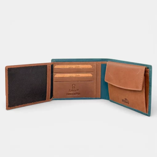 Δερμάτινο αντρικό πορτοφόλι Lavor 1-6173 Μπλε