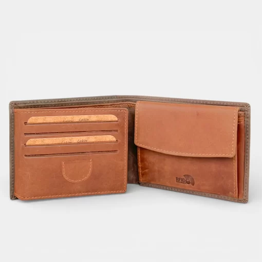 Δερμάτινο αντρικό πορτοφόλι Lavor 1-6173 Καφέ