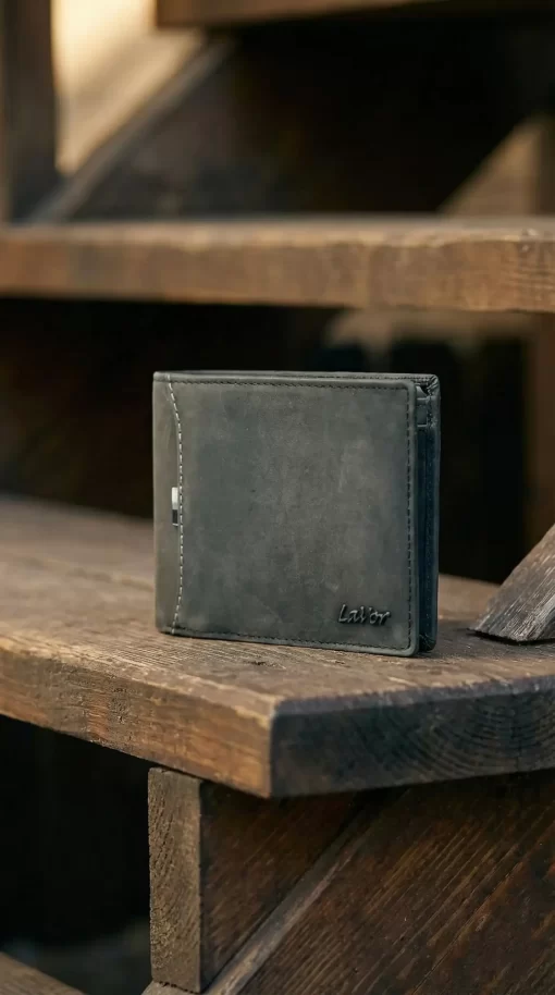 Δερμάτινο αντρικό πορτοφόλι Lavor 1-6173 Μαύρο