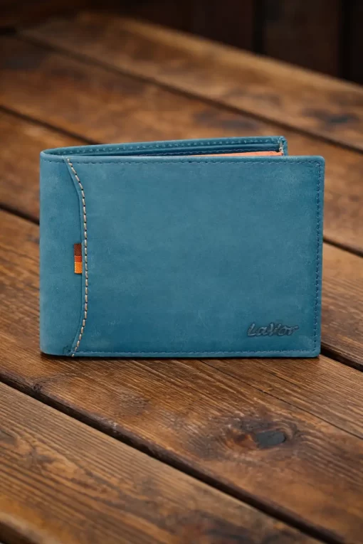 Δερμάτινο αντρικό πορτοφόλι Lavor 1-6173 Μπλε