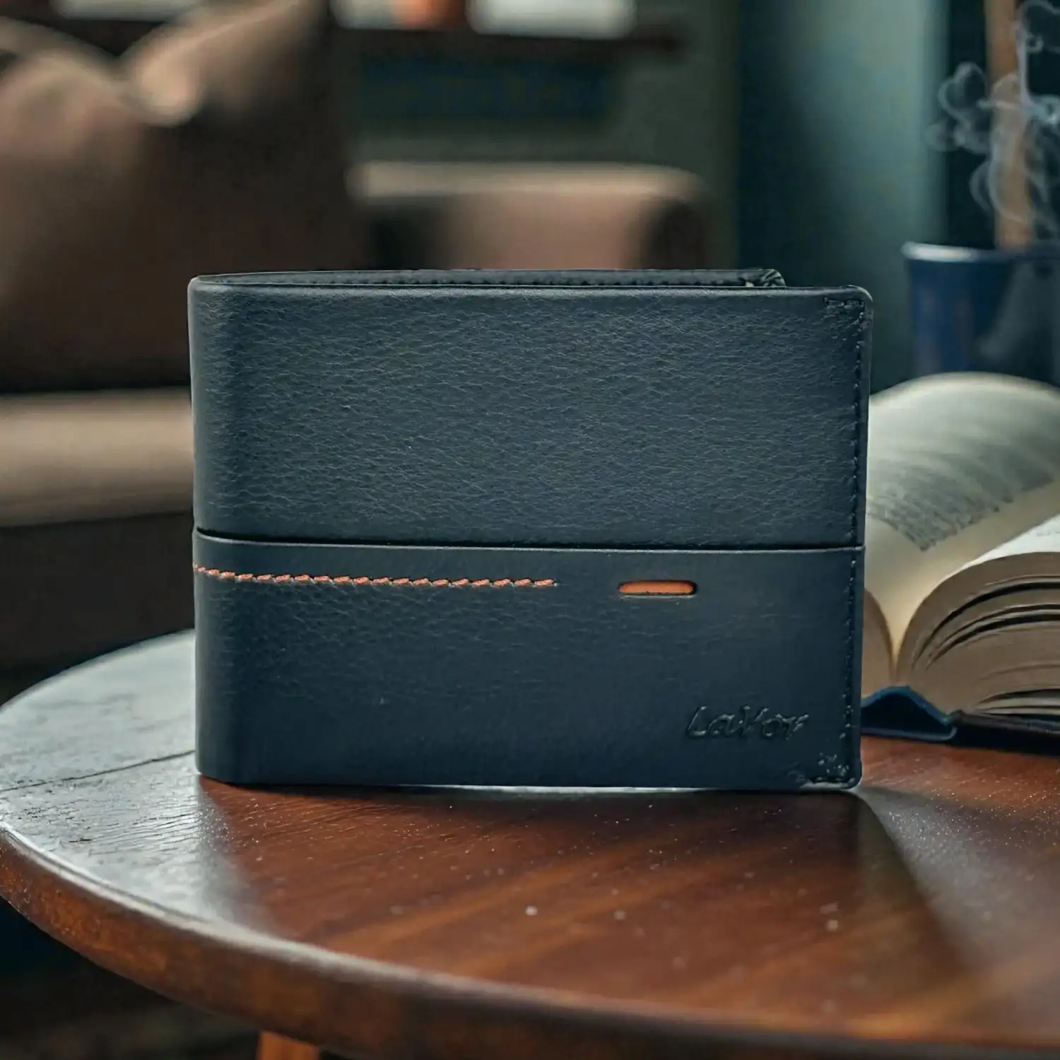 Δερμάτινο ανδρικό πορτοφόλι Lavor 1-6178 μαύρο με RFID