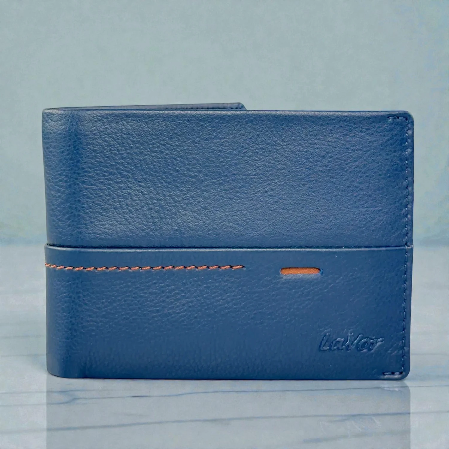 Δερμάτινο ανδρικό πορτοφόλι Lavor 1-6178 μπλε με RFID