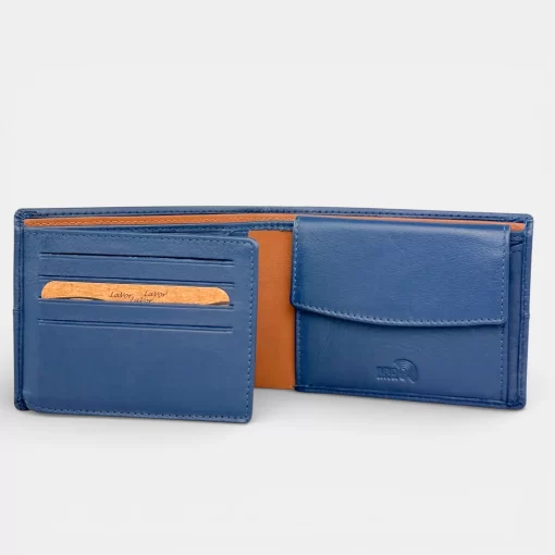 Δερμάτινο αντρικό πορτοφόλι Lavor 1-6178 Μπλε