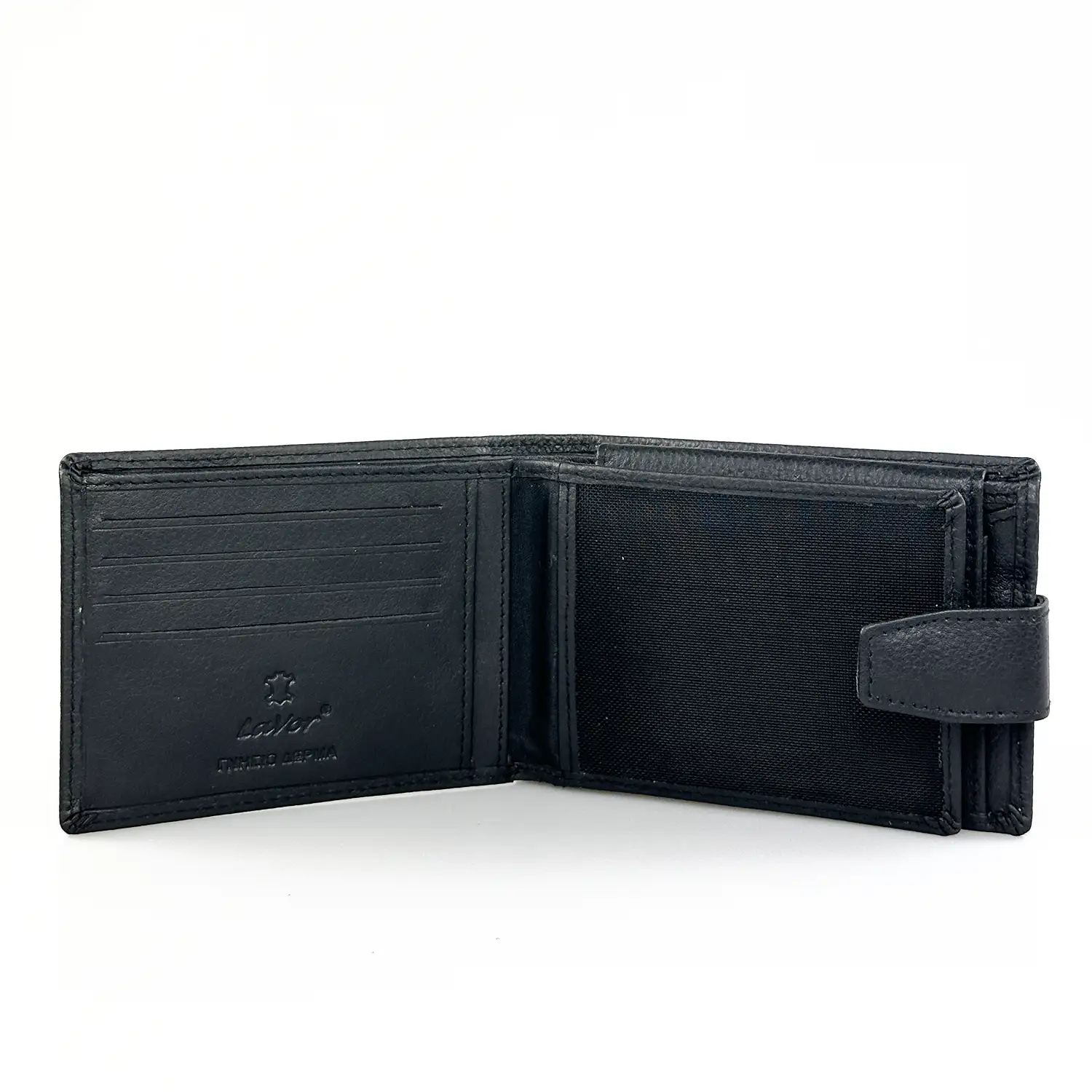 Αντρικό πορτοφόλι Lavor 1-7017 Μαύρο δερμάτινο