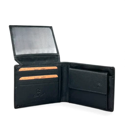 Lavor Δερμάτινο Αντρικό Μικρό Πορτοφόλι 1-7130-Μαύρο