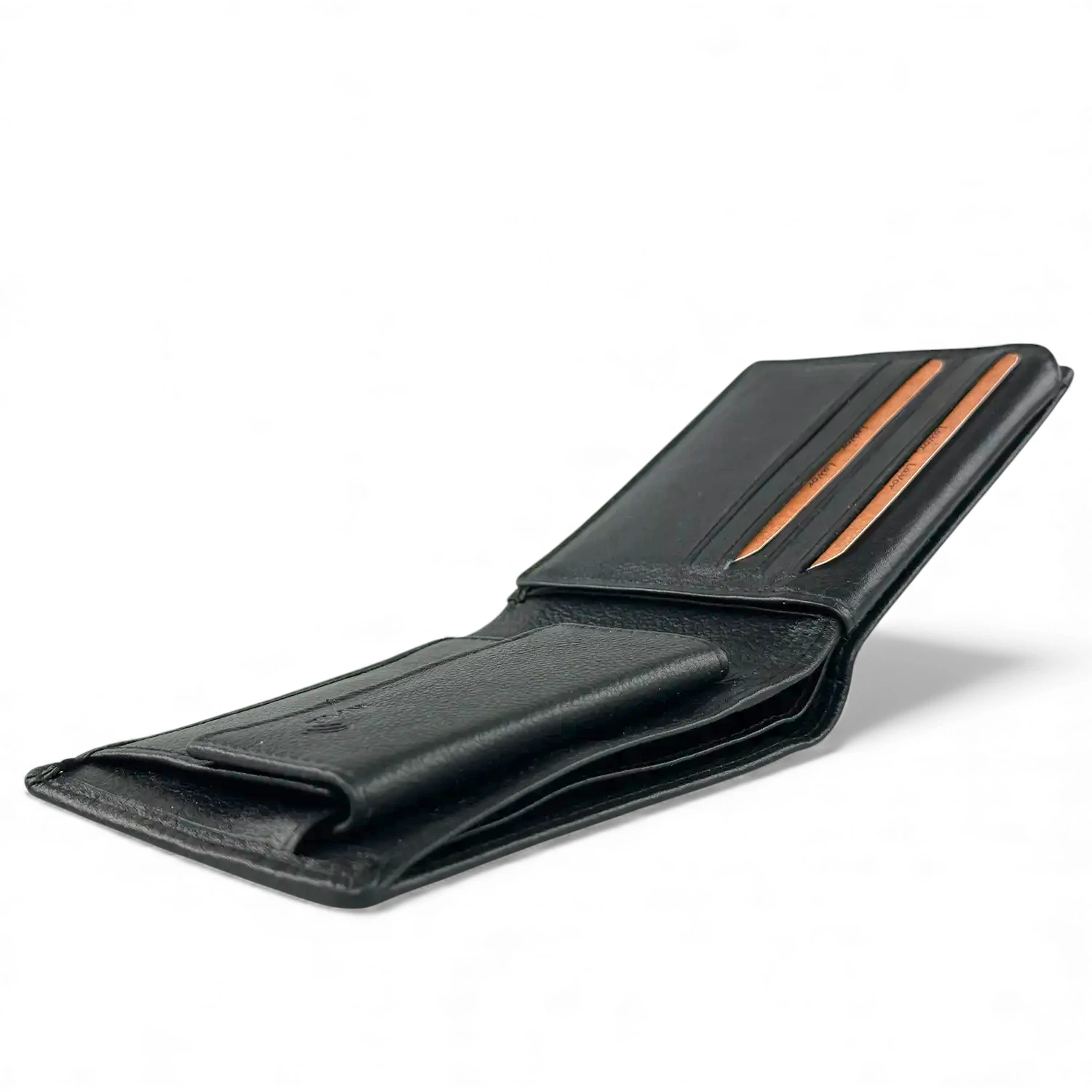 Αντρικό μικρό δερμάτινο πορτοφόλι Lavor 1-7130 Μαύρο