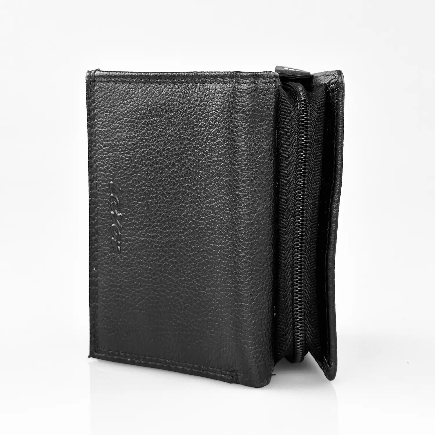 Lavor Μικρό δερμάτινο πορτοφόλι 1-7229 μαύρο