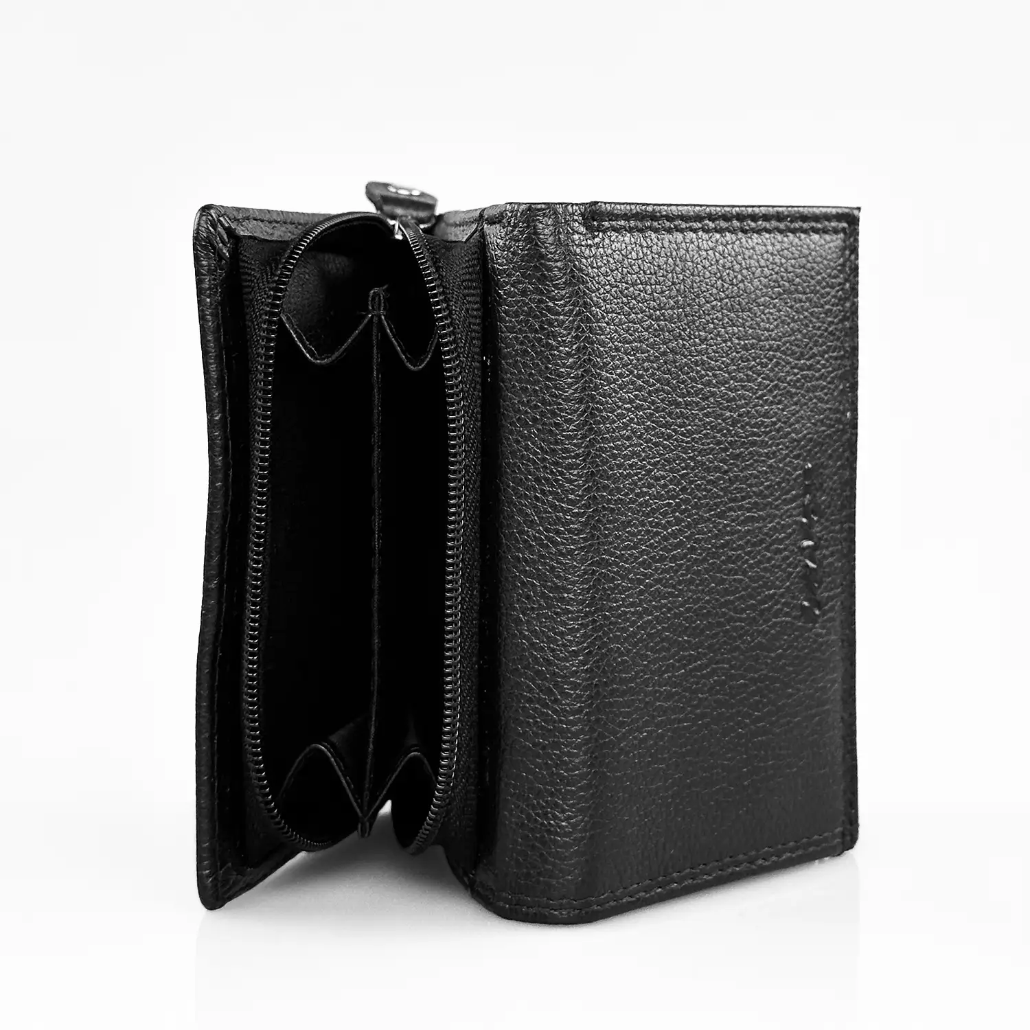 Lavor Μικρό δερμάτινο πορτοφόλι 1-7229 μαύρο