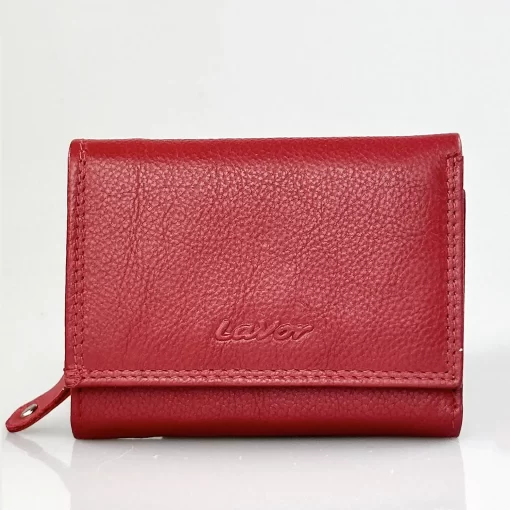 Lavor Δερμάτινο πορτοφόλι μικρό μέγεθος 1-7229-Κόκκινο