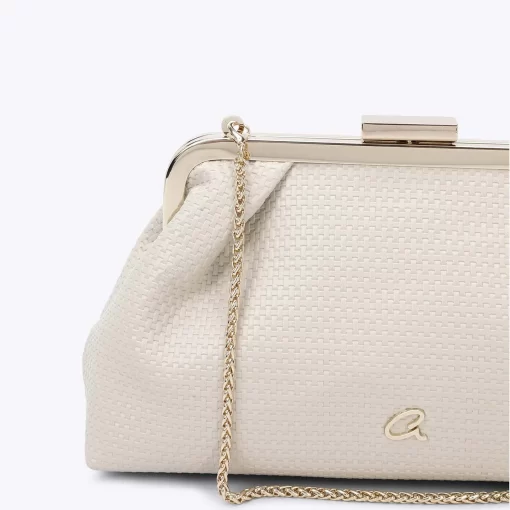 Axel Τσάντα αμπιγέ με μεταλλικό κούμπωμα 1005-1416 Εκρού