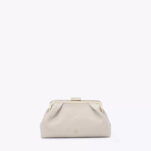 Axel Τσάντα αμπιγέ με μεταλλικό κούμπωμα 1005-1416 Εκρού