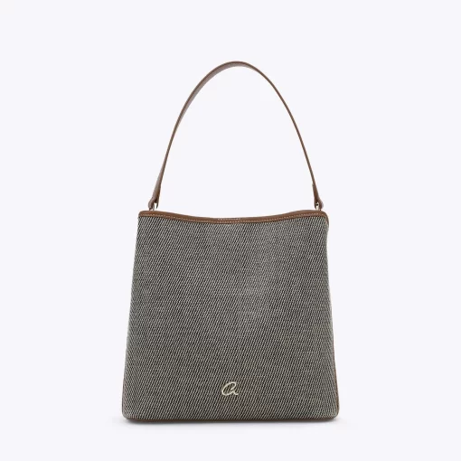 Axel Τσάντα ώμου με όψη ψάθας 1010-3617 Μαύρο