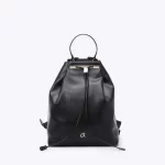 Axel μαύρη γυναικεία τσάντα πλάτης 1023-0599 με χρυσές λεπτομέρειες