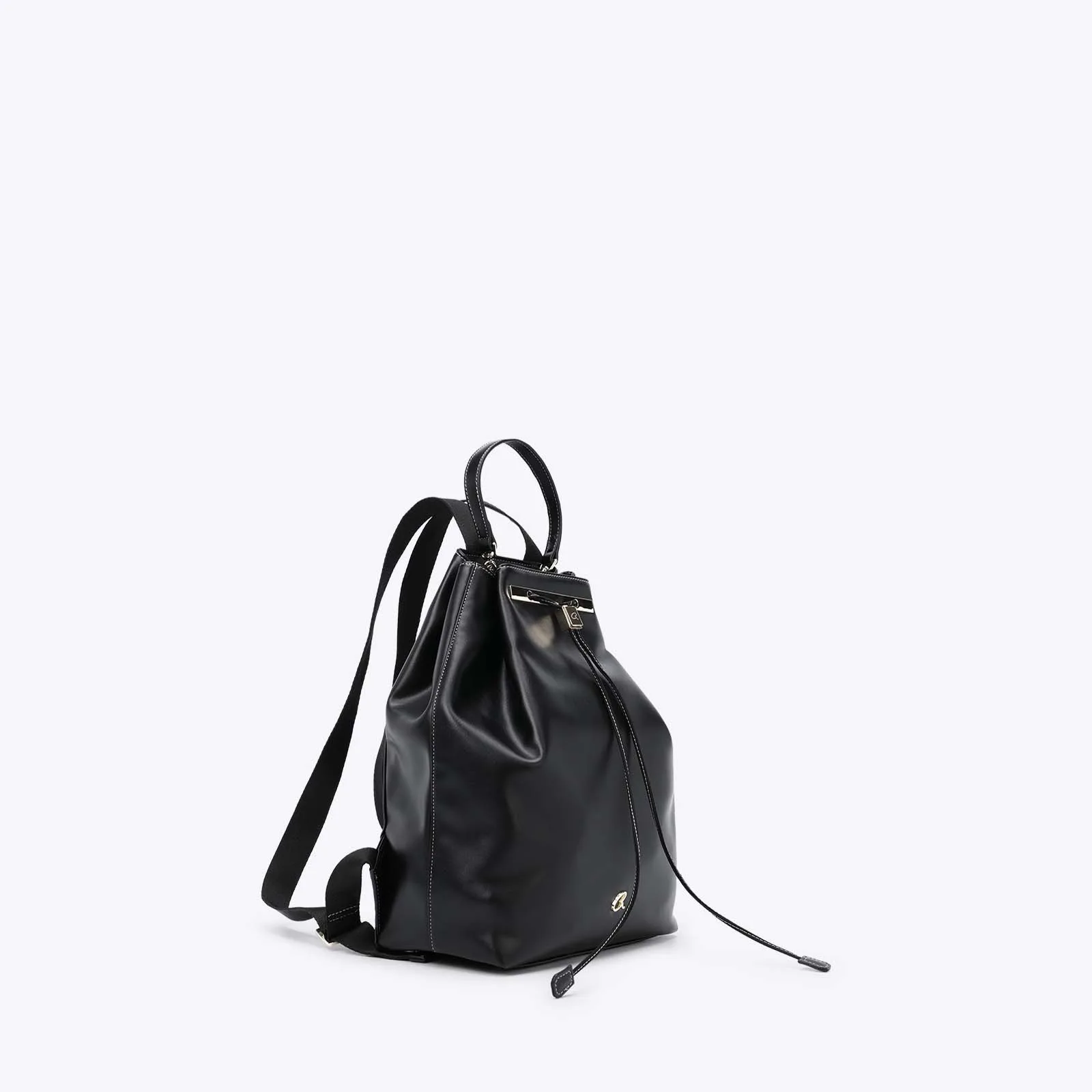 Axel μαύρη γυναικεία τσάντα πλάτης 1023-0599 με χρυσές λεπτομέρειες