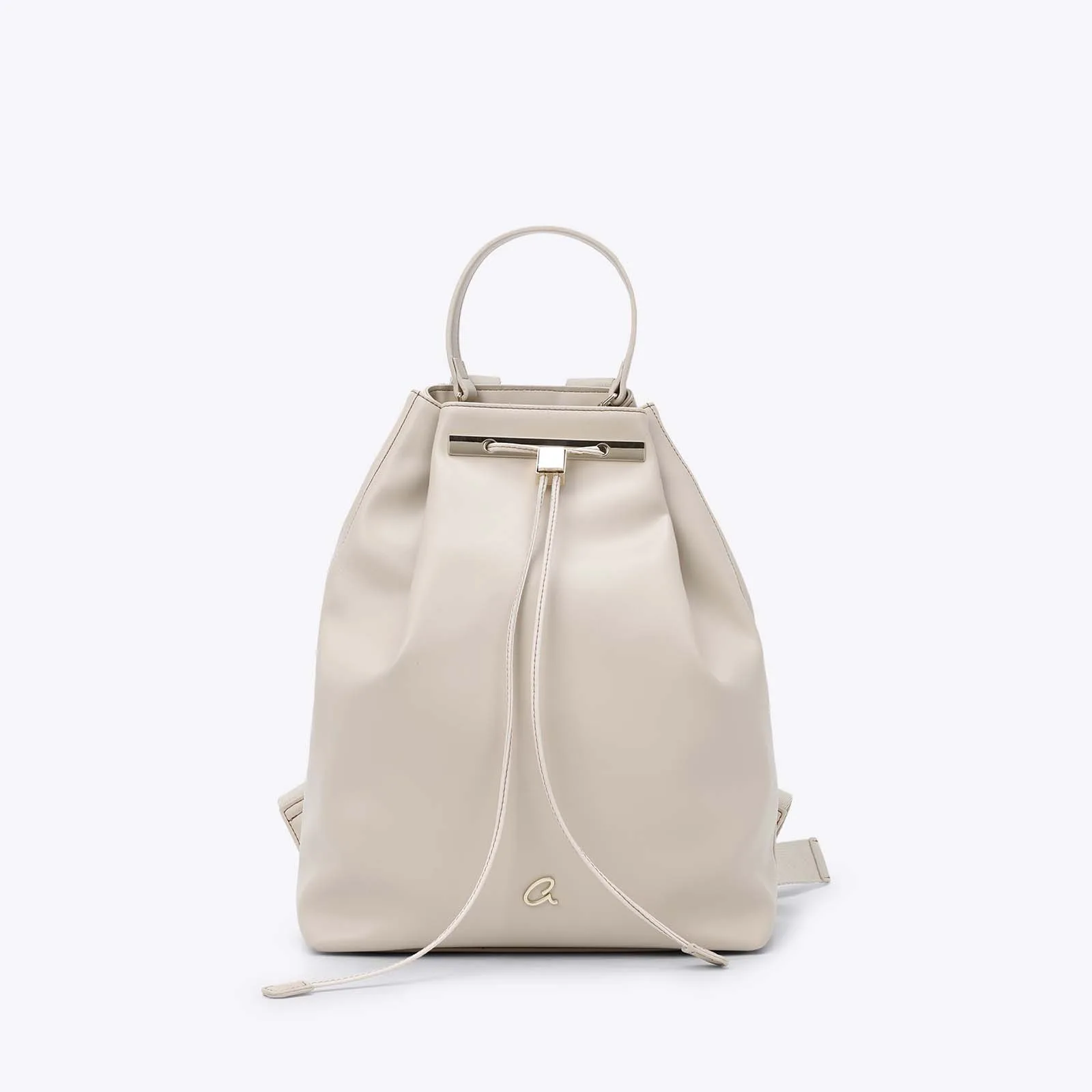 Axel εκρού γυναικεία τσάντα πλάτης 1023-0599 με χρυσές λεπτομέρειες