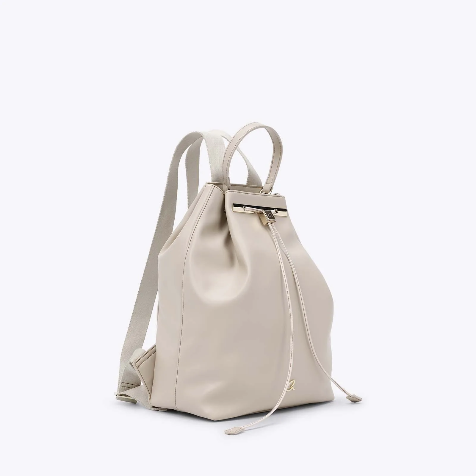 Axel εκρού γυναικεία τσάντα πλάτης 1023-0599 με χρυσές λεπτομέρειες