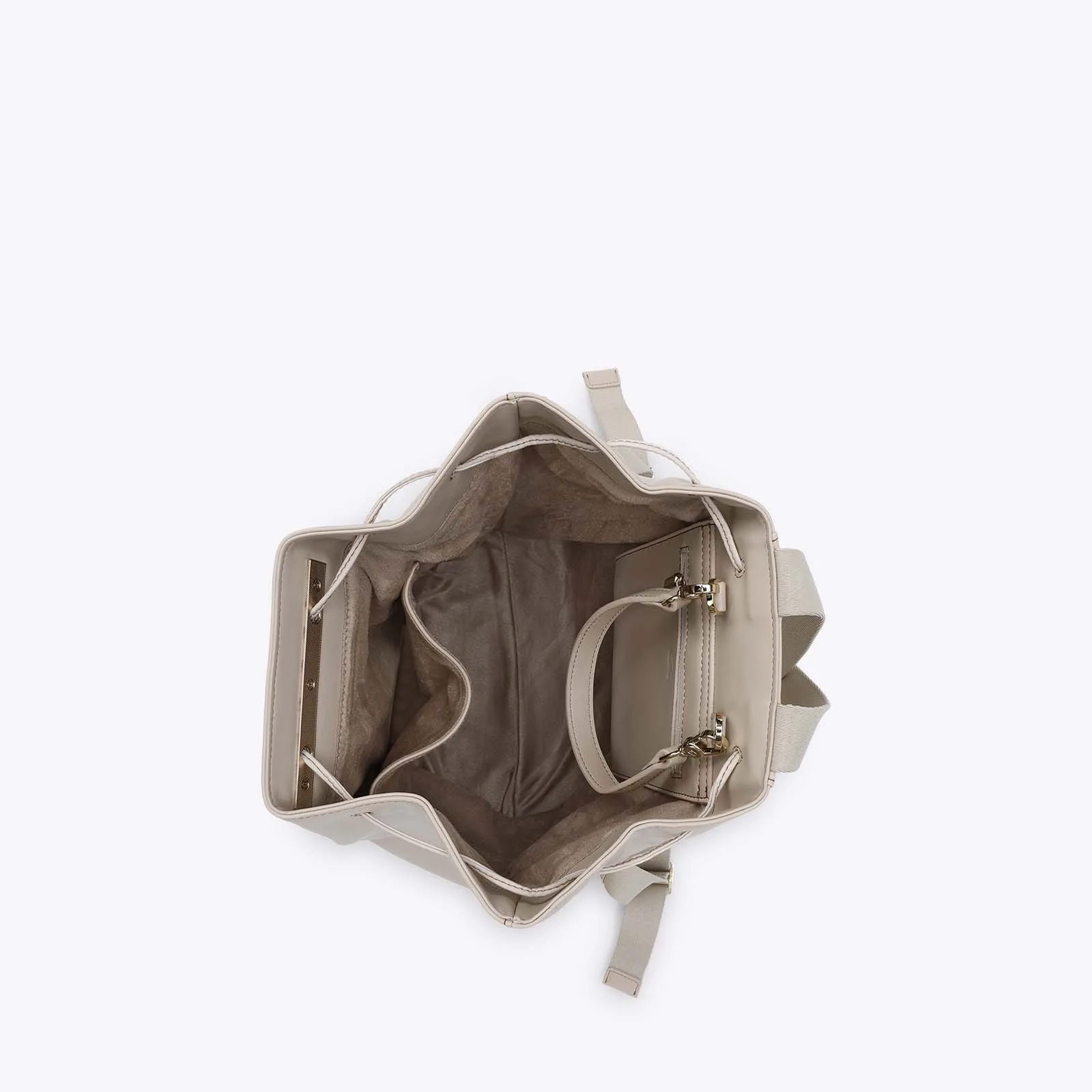 Axel εκρού γυναικεία τσάντα πλάτης 1023-0599 με χρυσές λεπτομέρειες