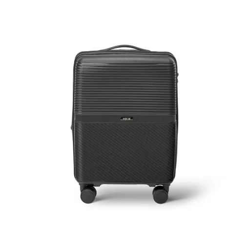 Βαλίτσα Ταξιδίου Καμπίνας Πολυπροπυλένιο με 4 Ρόδες Ύψους 55εκ RCM 1092 Μαύρο