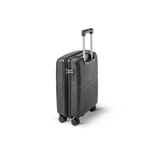 Βαλίτσα Ταξιδίου Καμπίνας Πολυπροπυλένιο με 4 Ρόδες Ύψους 55εκ RCM 1092 Μαύρο