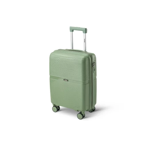 Βαλίτσα Ταξιδίου Καμπίνας Πολυπροπυλένιο με 4 Ρόδες Ύψους 55εκ RCM 1092 Πράσινο