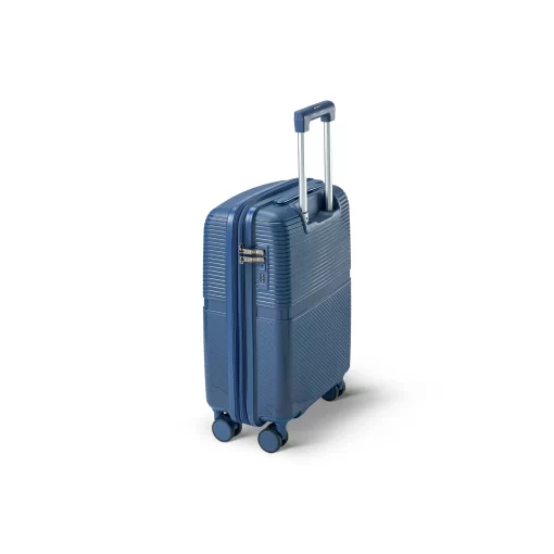 Βαλίτσα Ταξιδίου Καμπίνας Πολυπροπυλένιο με 4 Ρόδες Ύψους 55εκ RCM 1092 Μπλε Σκούρο
