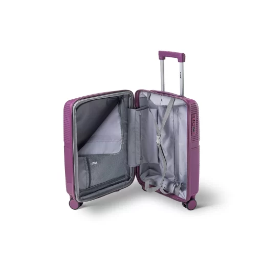 Βαλίτσα Ταξιδίου Καμπίνας Πολυπροπυλένιο με 4 Ρόδες Ύψους 55εκ RCM 1092 Μώβ
