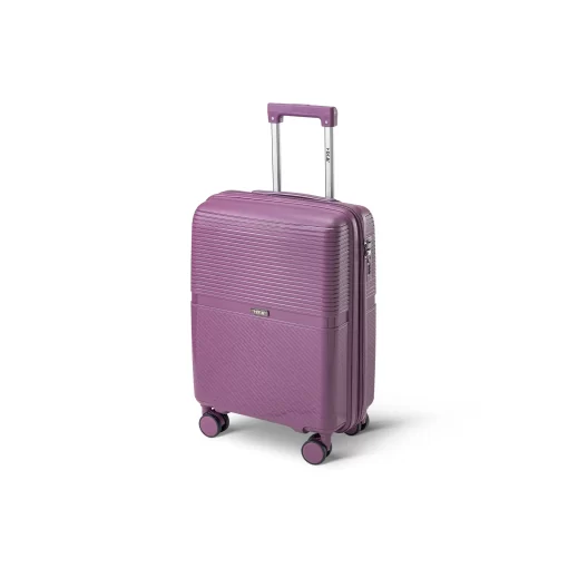 Βαλίτσα Ταξιδίου Καμπίνας Πολυπροπυλένιο με 4 Ρόδες Ύψους 55εκ RCM 1092 Μώβ