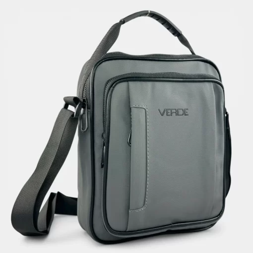 Ανδρική Τσάντα Ώμου Verde Γκρι Δερματίνη 13-0000172